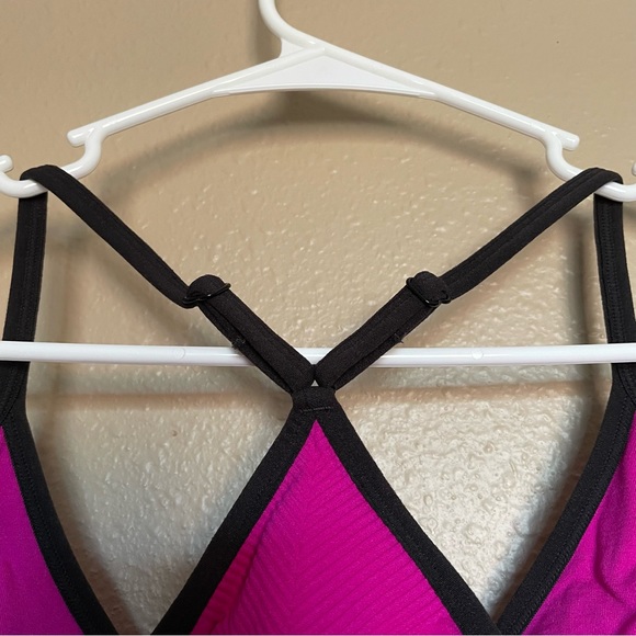 AVIA Women’s Active Criss Sports Bra - Plus Size - Pink & Black - Picture 4 of 7